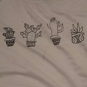White Cactus Long-Sleeved Sweater